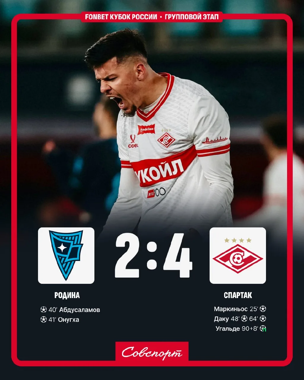 🥩🏆 ДАКУ! Мирлинд вырвал победу для «Спартака» в FONBET Кубке России.