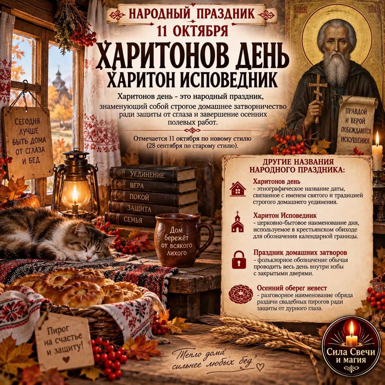🏡 11 октября — день, когда дом закрывали на засов и берегли тишину