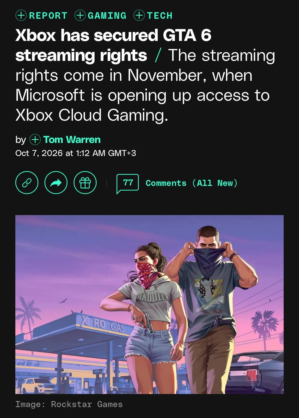 🎮 GTA VI выйдет на ПК в день релиза, но с подвохом