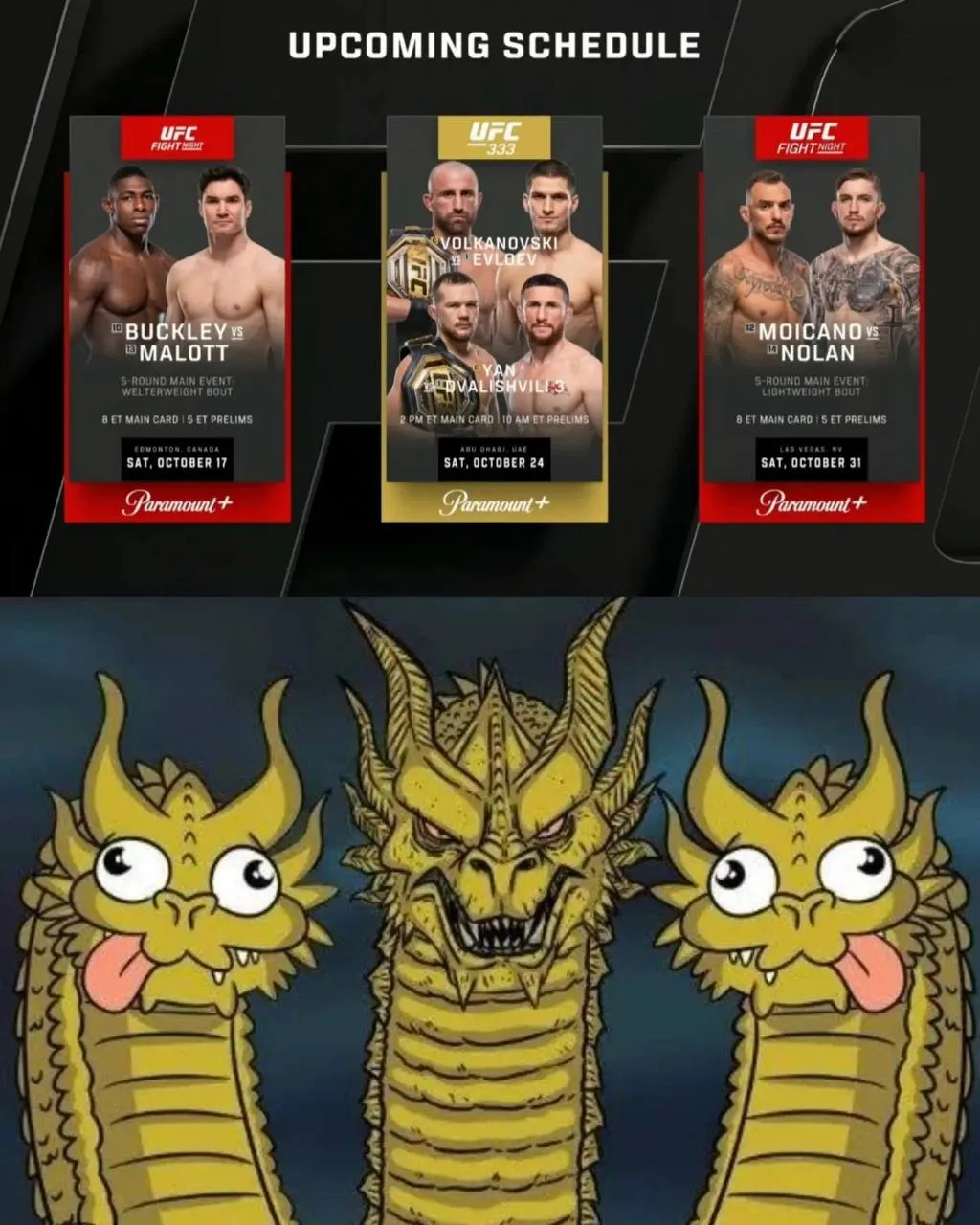 🔥 Следующие три турнира UFC!