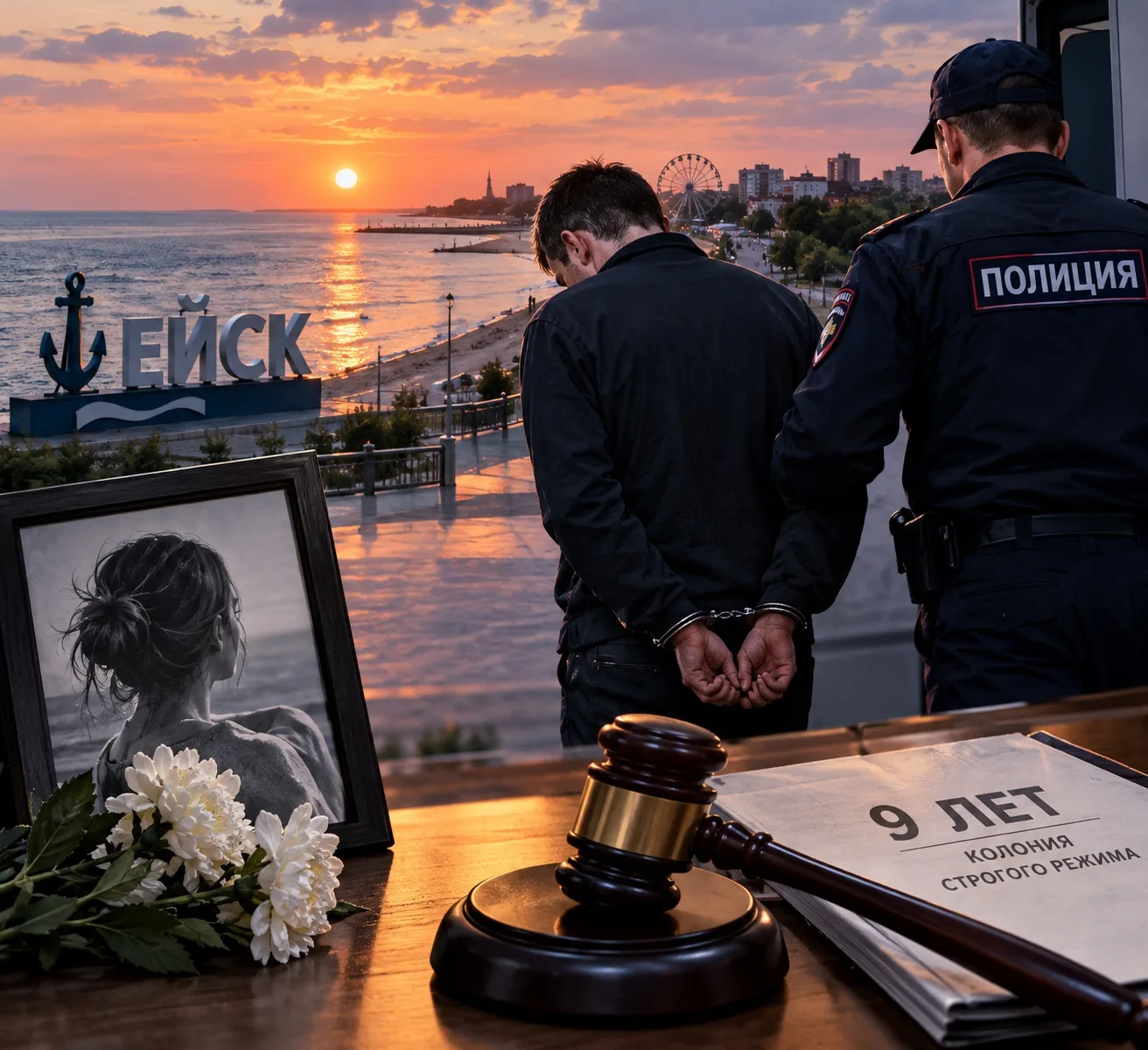⚖️ Житель Ейска получил 9 лет колонии за смерть супруги после избиения