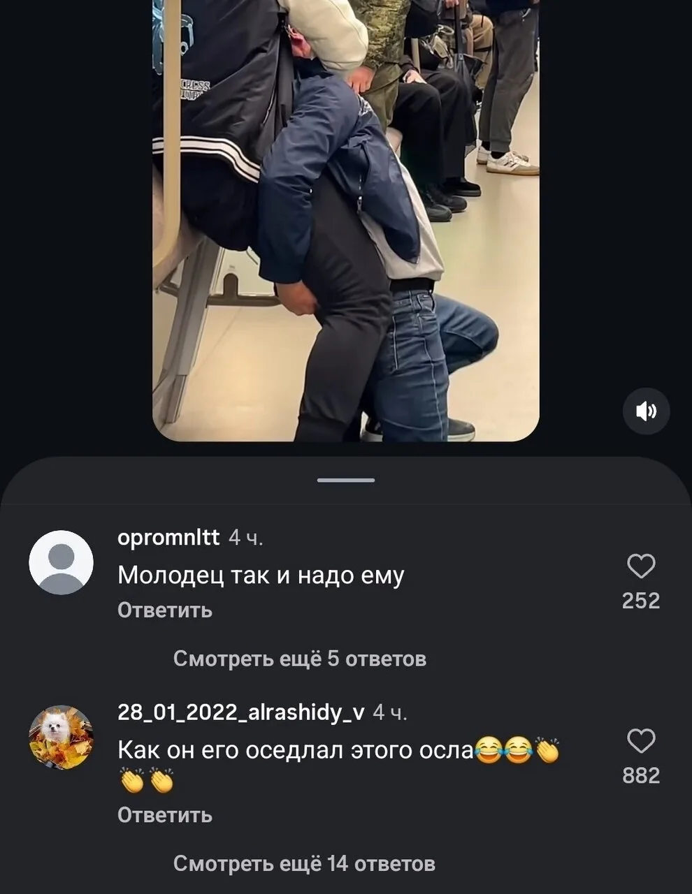 В Москве африканец чуть не задушил мужчину в метро.