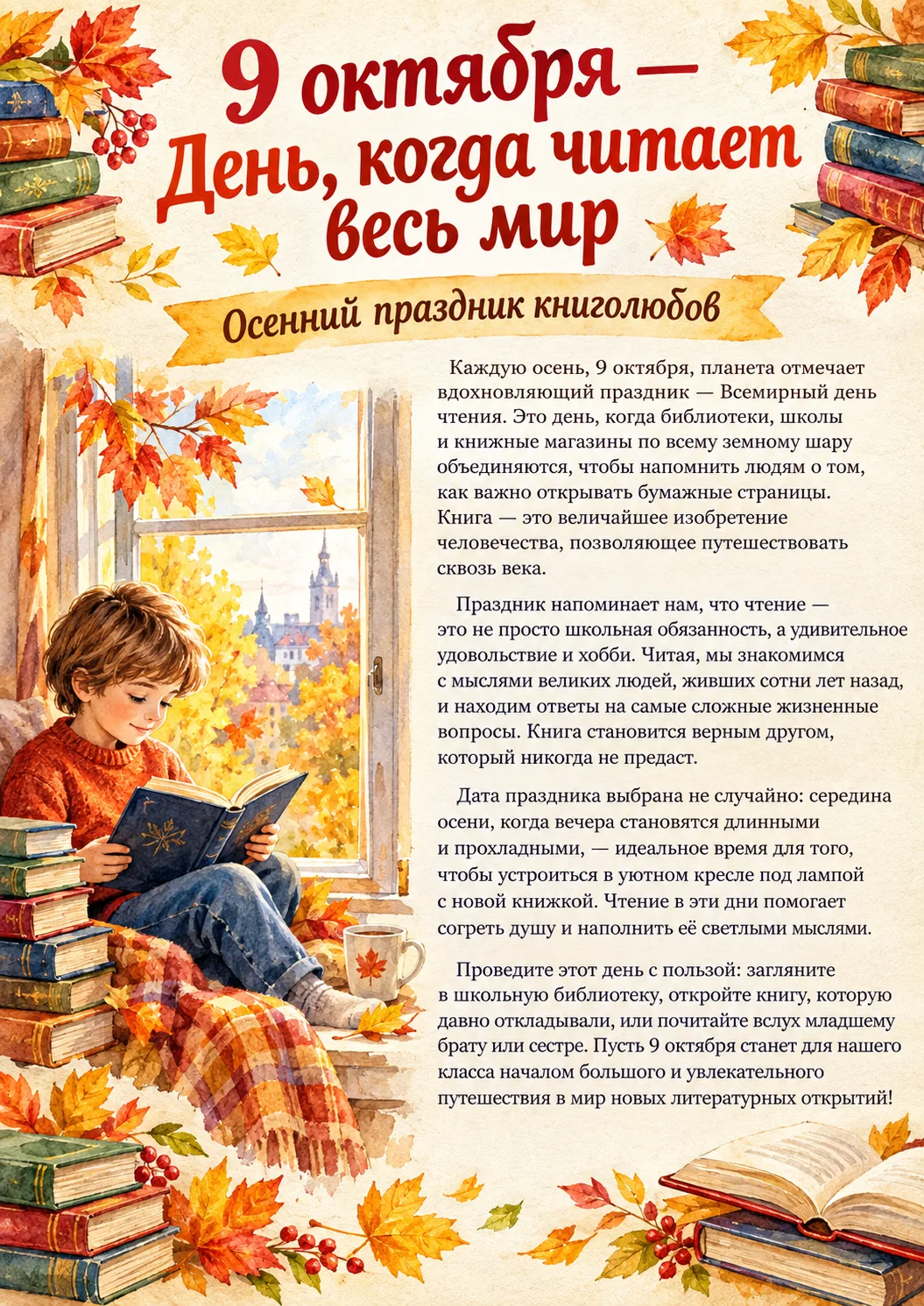 📙9 октября. Всемирный день чтения. Часть 4📚