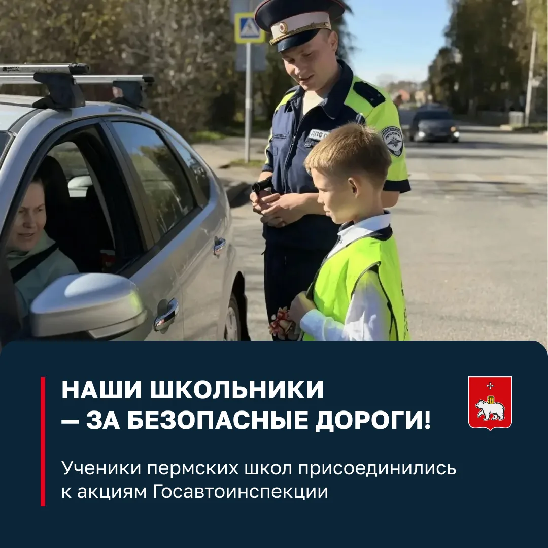 Наши школьники — за безопасные дороги!