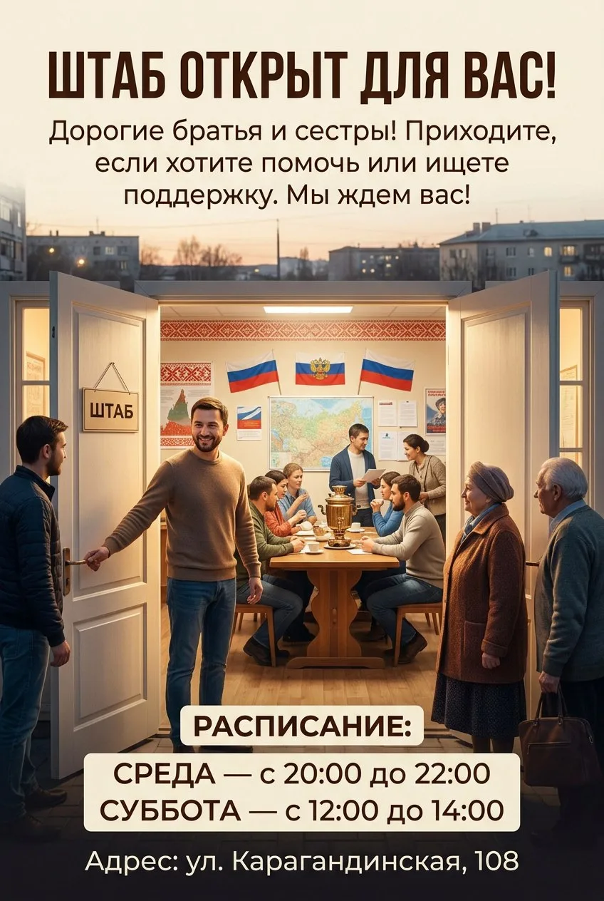 ШТАБ ОТКРЫТ ДЛЯ ВАС