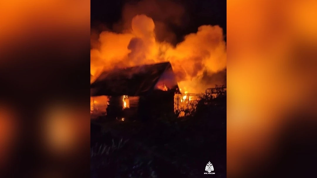 🔥 Ночной пожар в Оршанском районе: сгорело частное хозяйство