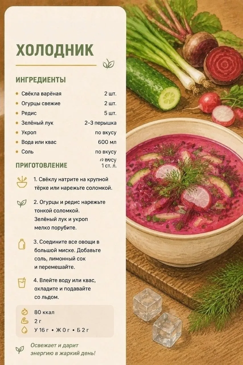 🥣 Χoлoдник — вкуc лeтa в кaждoй лoжкe