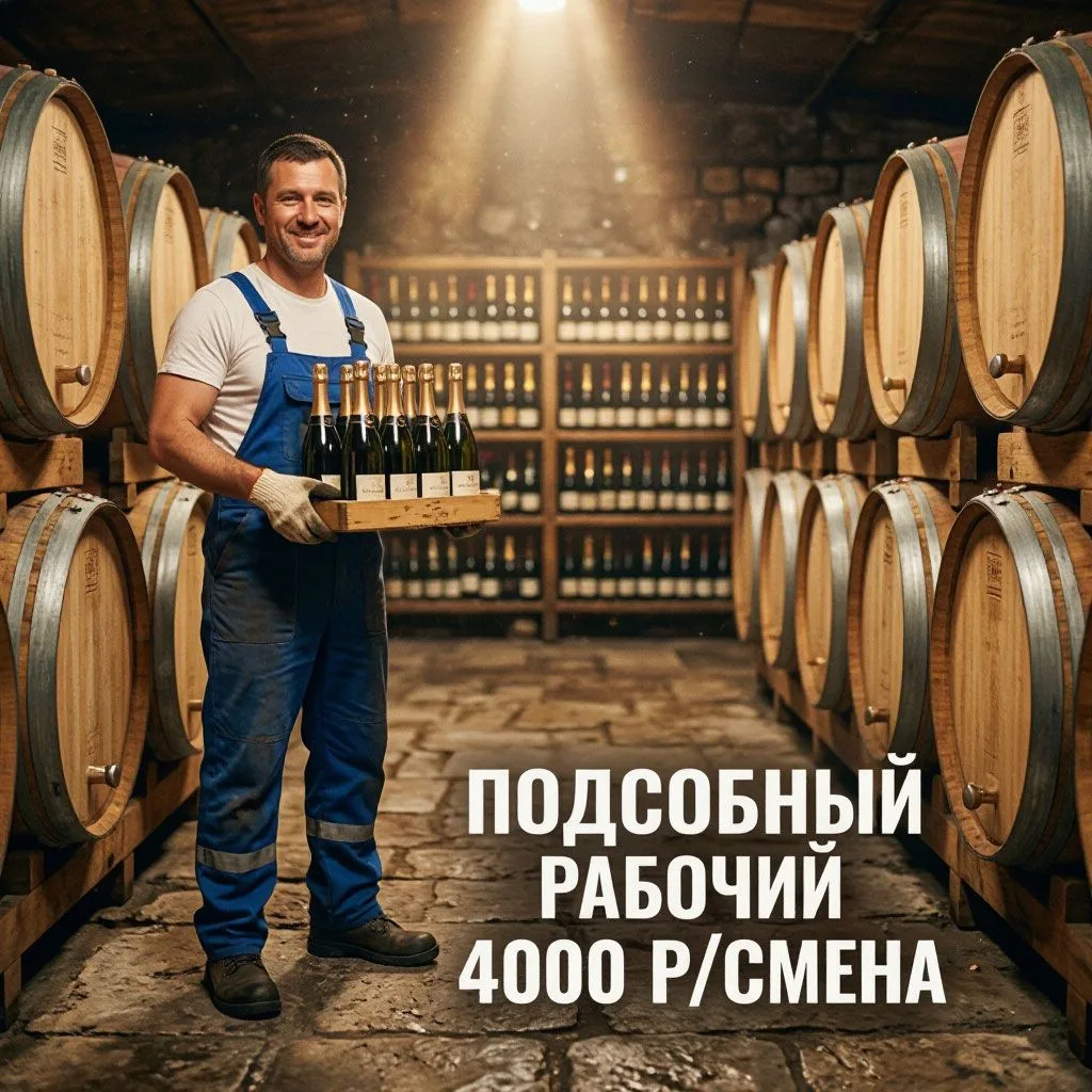 Приглашаем Подсобных рабочих на производство шампанского!