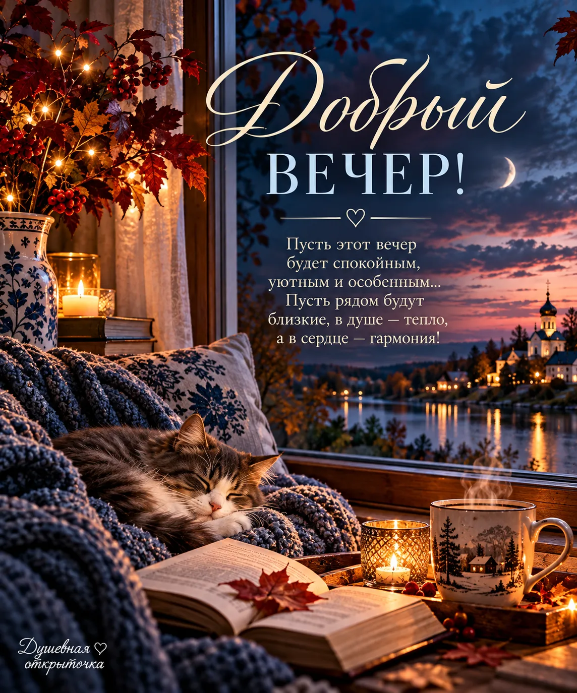 🥰 Оставляйте реакции, если понравилась открытка и делитесь с близкими ❤️
