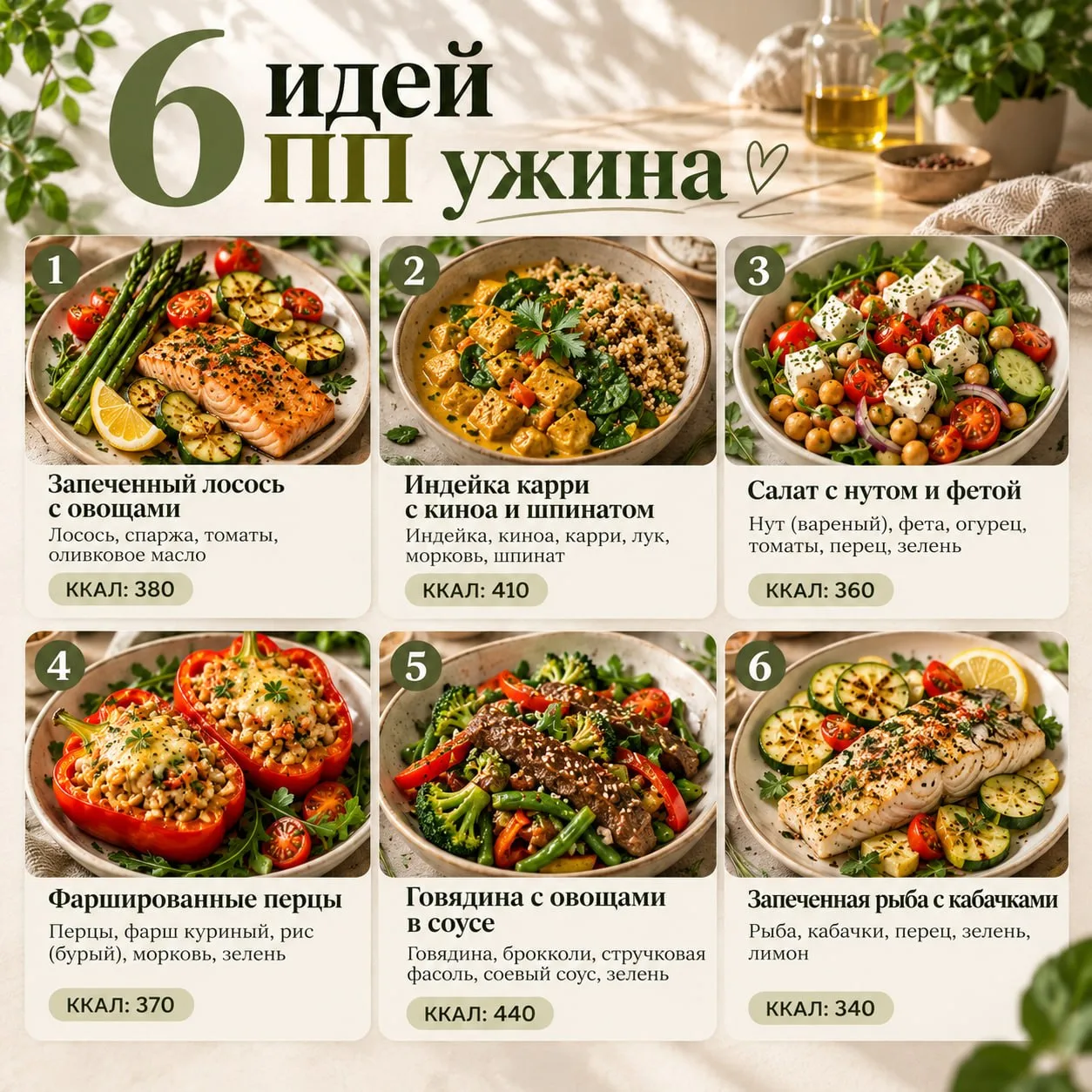 6️⃣ Идей ужина