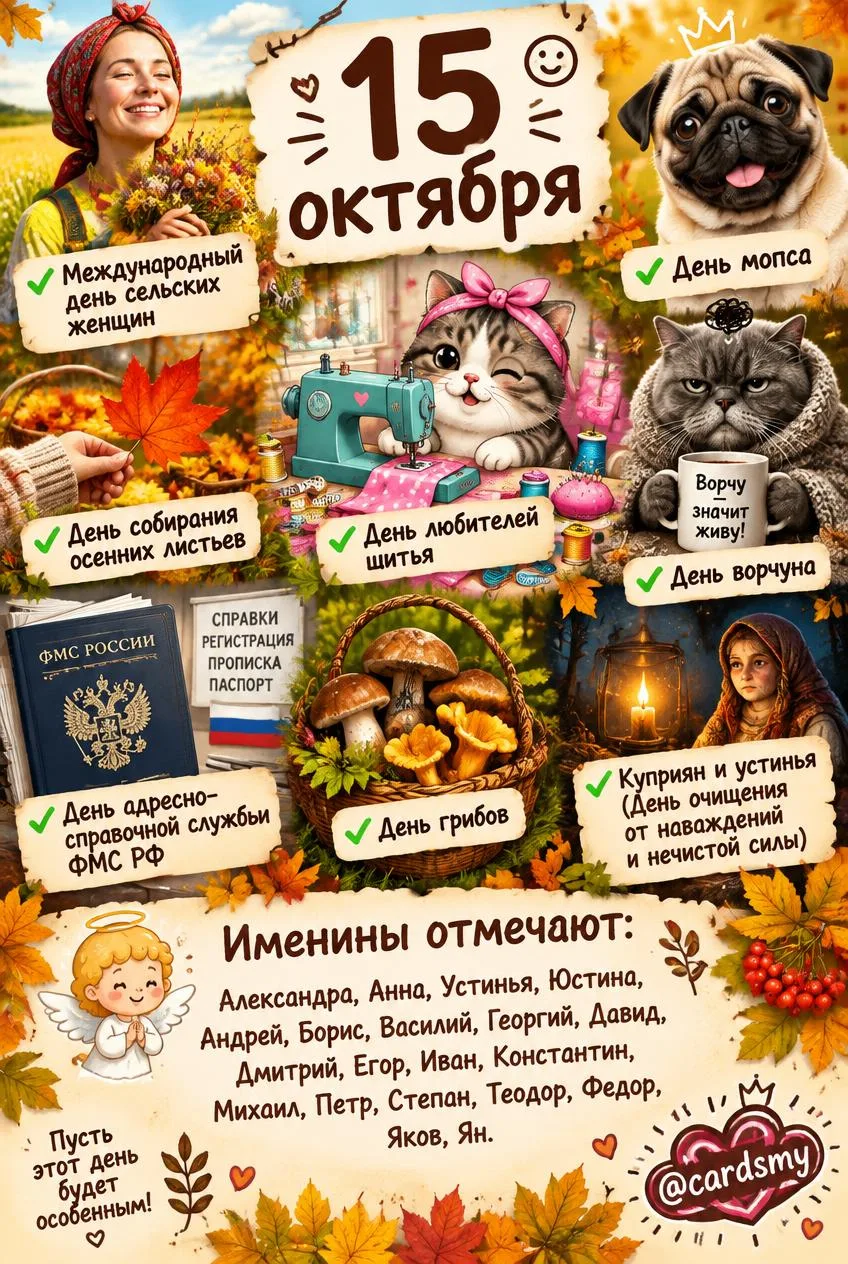💛 Подписывайтесь на канал @cardsmy — больше интересных дат и душевных открыток каждый ...