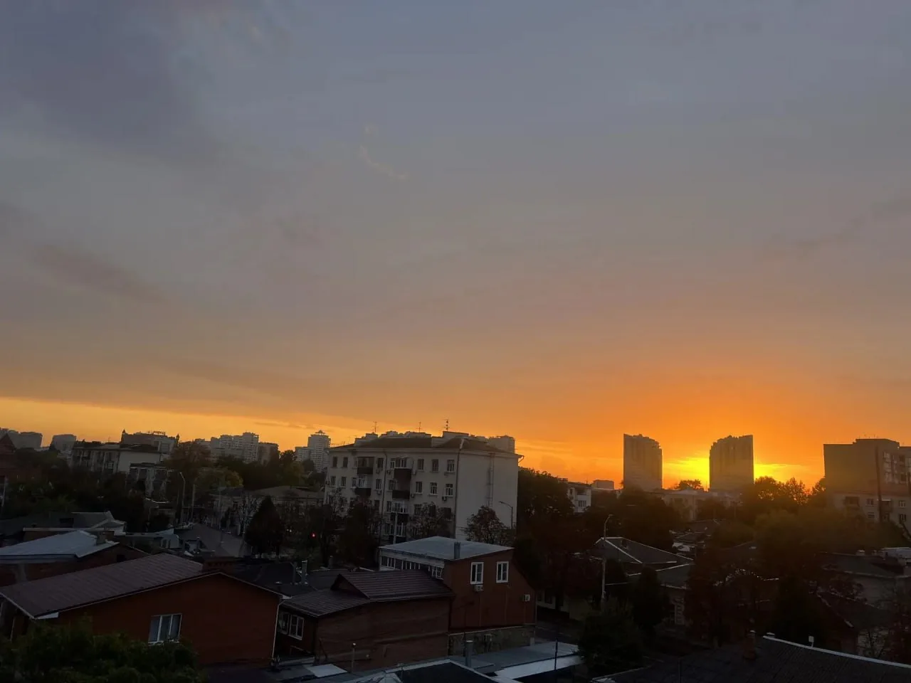 🌇 Закат над Краснодаром