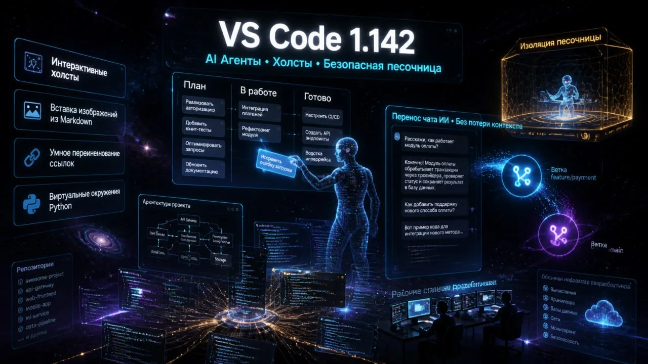 ✅ Вышел VS Code 1.142 с продвинутой поддержкой ИИ-агентов