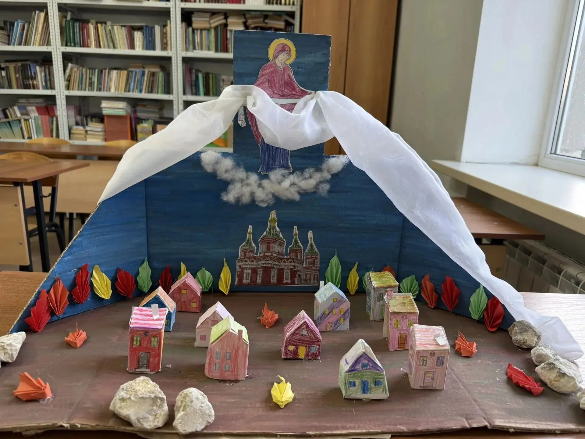 Фото библиотечного убранства  к празднику Покрова Пресвятой Богородицы от Елена Коваленко