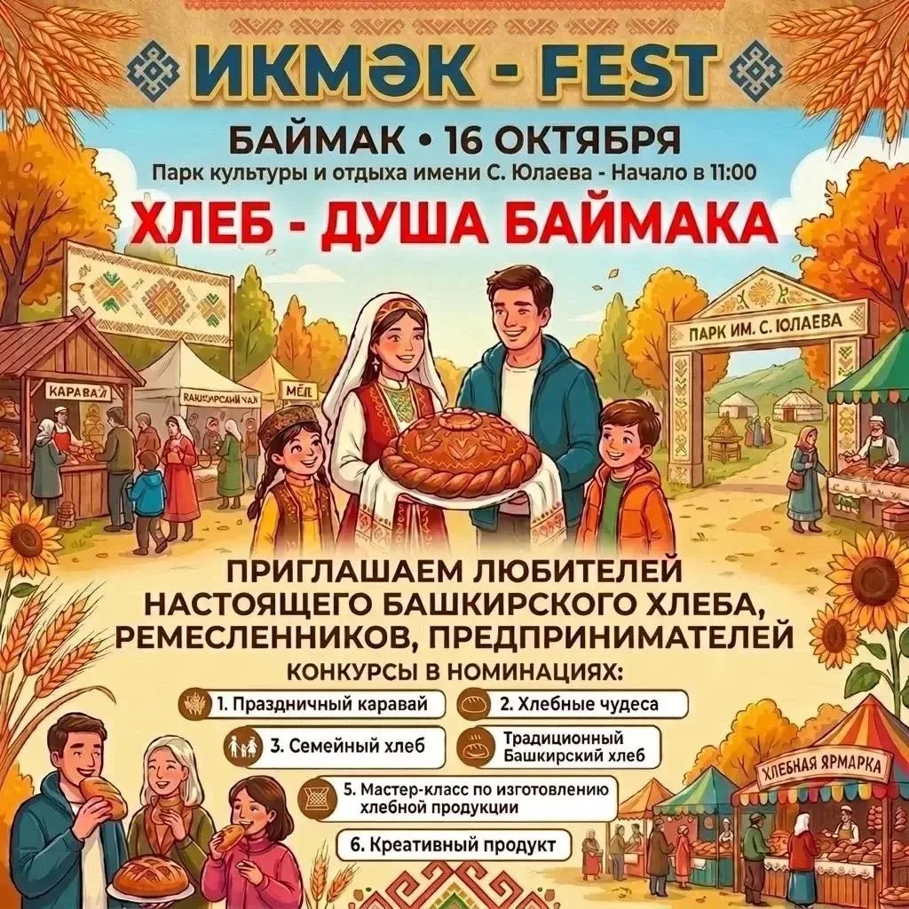 ☀️Приглашаем всех жителей и гостей города на праздничное мероприятие «Хлеб — душа Байма...
