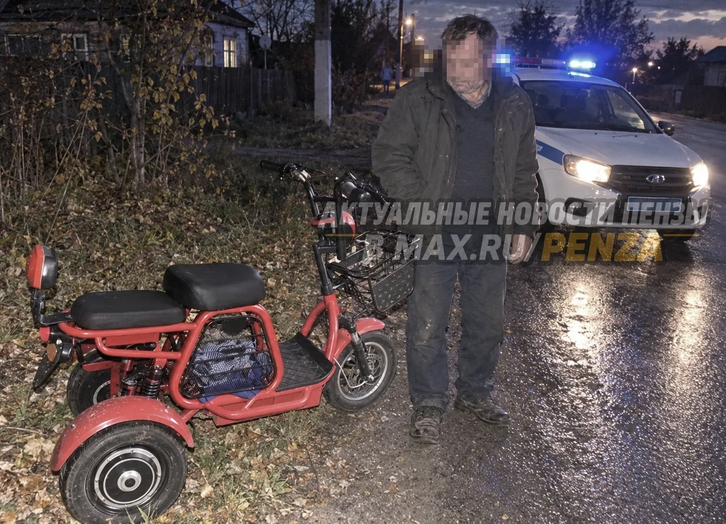 В Башмаковском районе пьяного водителя остановили на электрическом трицикле