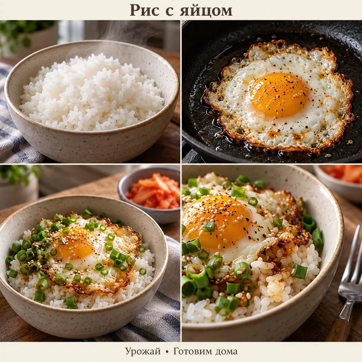 🍳 Рис с яйцом — горячий завтрак без хлопот