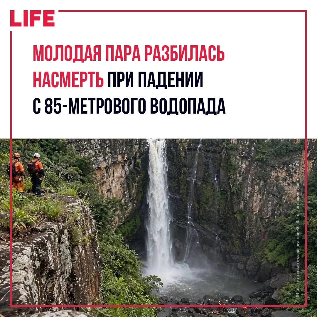 Пара сорвалась с 85-метрового водопада в Бразилии, пытаясь спасти друг друга. 21-летний...