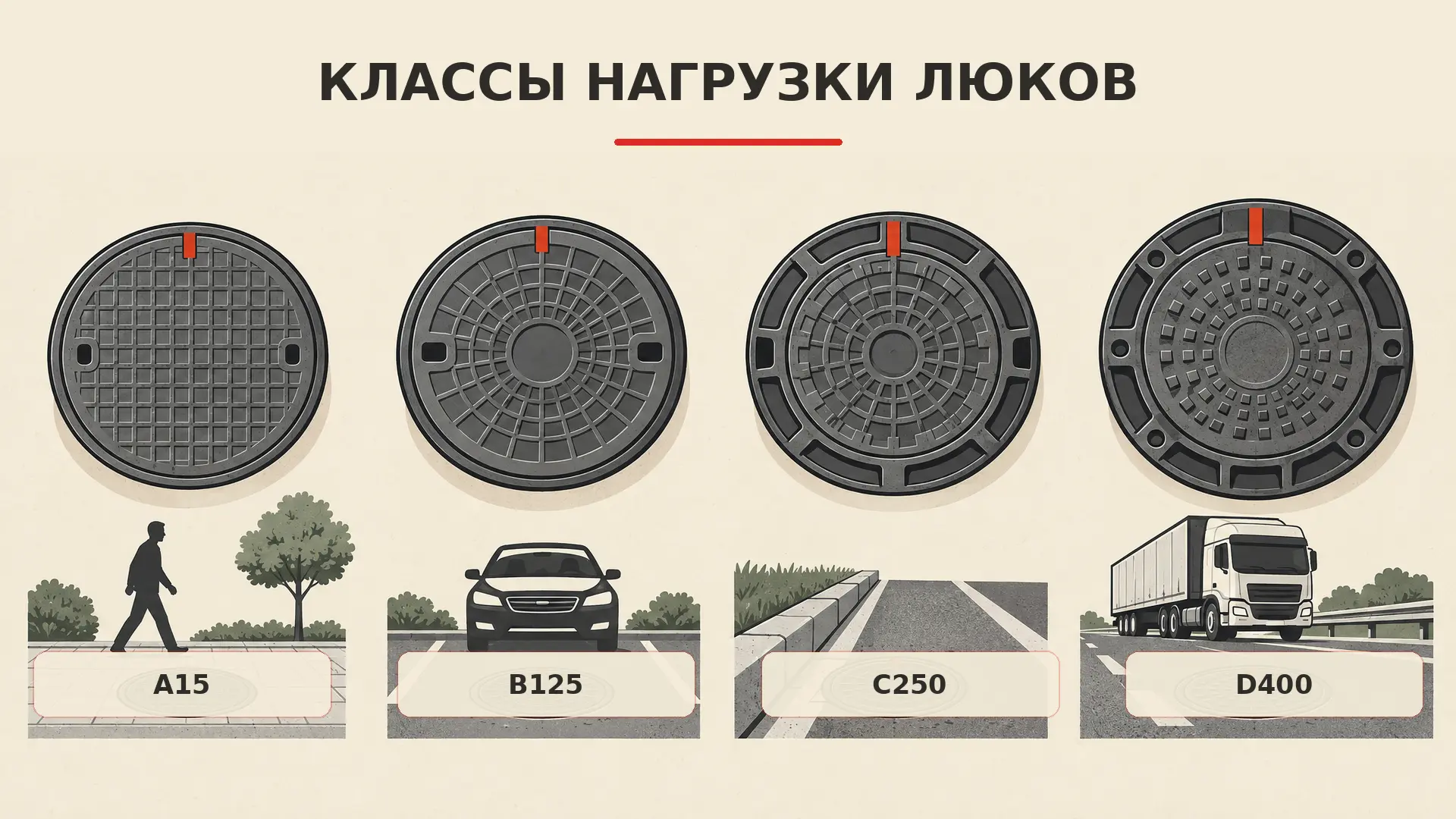 🔤 A15, B125, C250, D400: КАК ЧИТАТЬ КЛАСС ЛЮКА