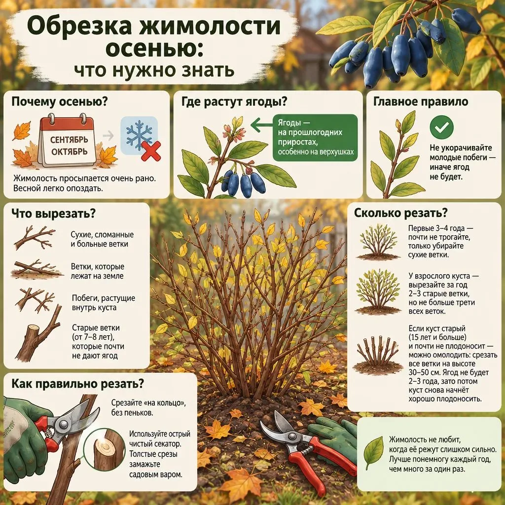 Обрезка жимолости осенью: что нужно знать