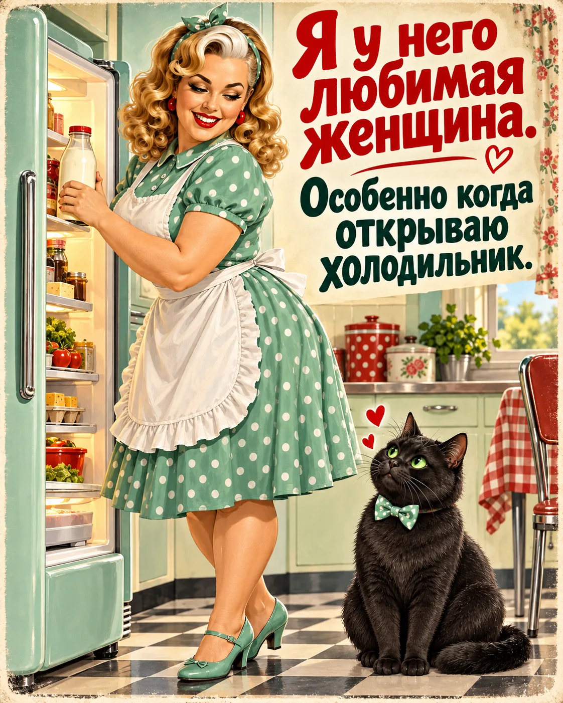 😻 Стоит открыть холодильник, и сразу чувствуешь себя самой нужной женщиной на свете!