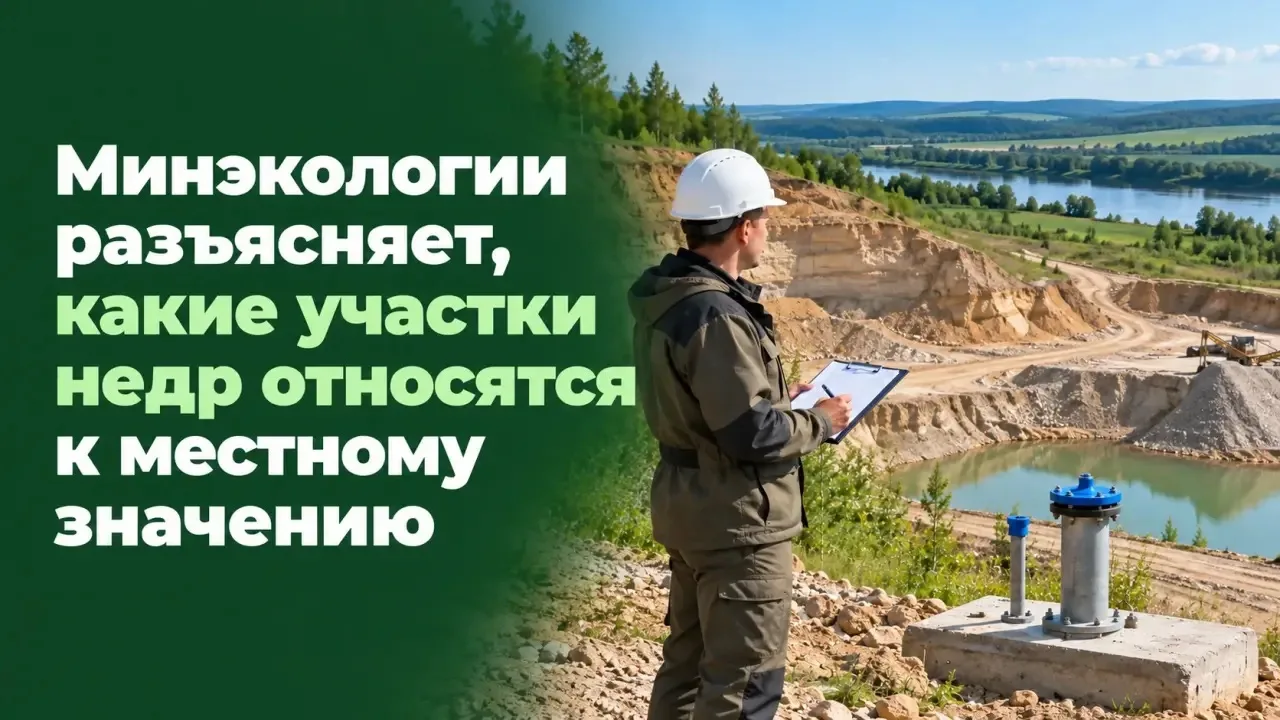 ⛏️ Минэкологии разъясняет, какие участки недр относятся к местному значению