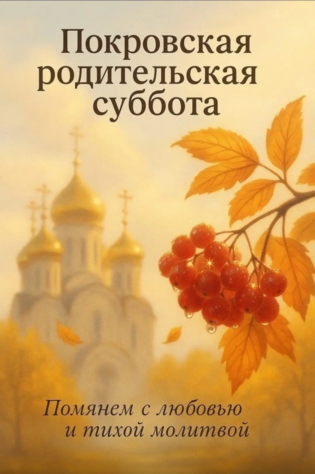 10 октября. Суббота перед Покровом.