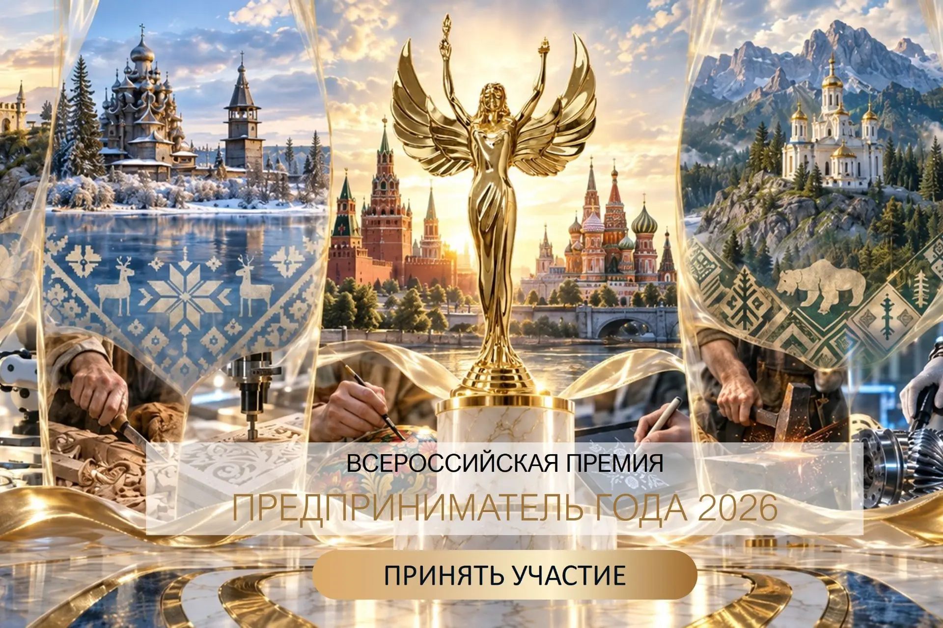 Открыт приём заявок на участие во Всероссийской премии «Предприниматель года - 2026»
