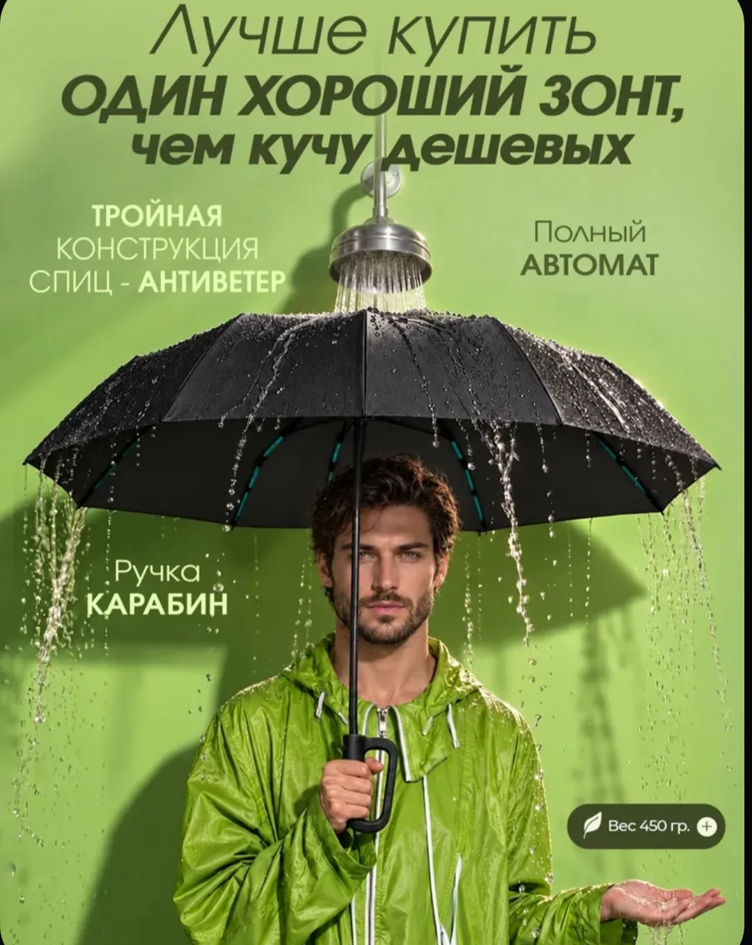 Зонт полный автомат антиветер 10 спиц, складной мужской и женский, большой купол, ветро...