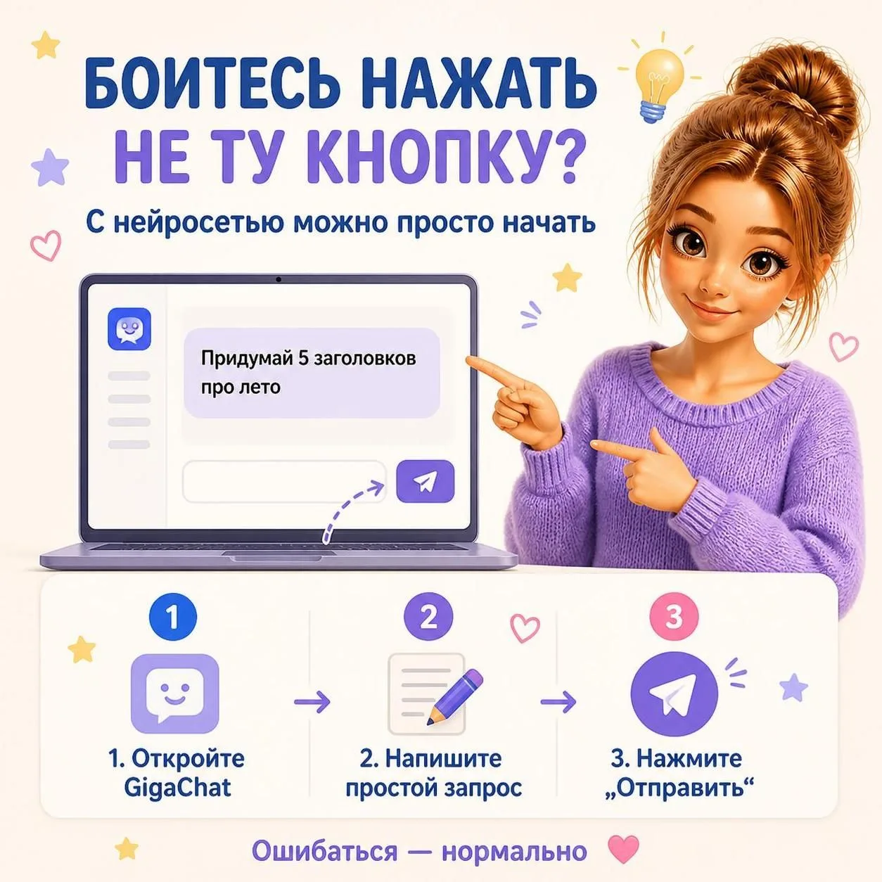 Что, если нажму не ту кнопку и всё сломаю?