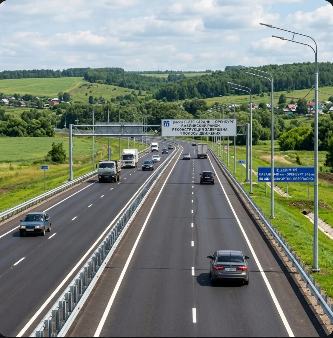 🛣️ Трасса Казань — Оренбург в Бавлинском районе стала шире и безопаснее!