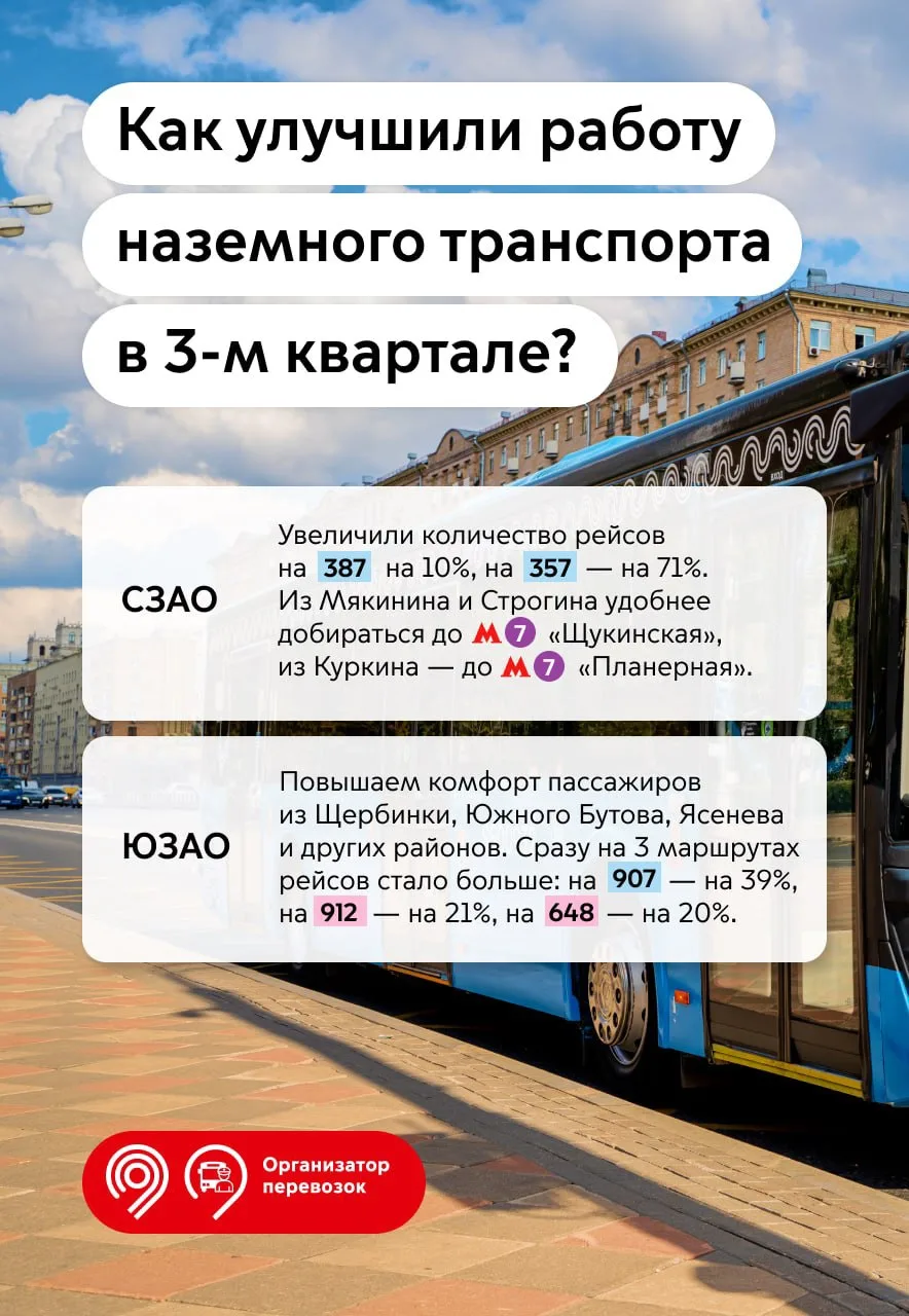 🚌 В Новой Москве стало больше автобусных рейсов — интервалы сокращают