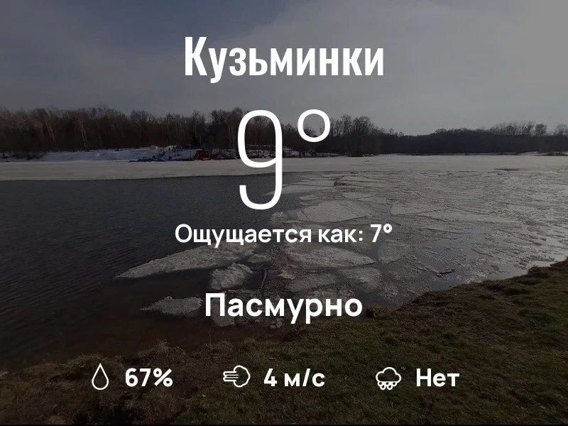 Что с погодой в Кузьминках?