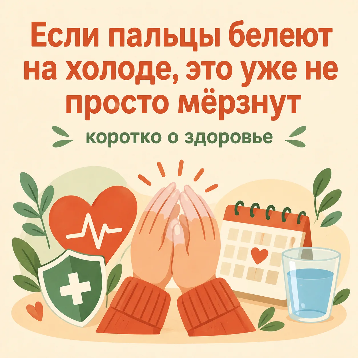 🥶 Если пальцы белеют на холоде, это уже не просто мёрзнут