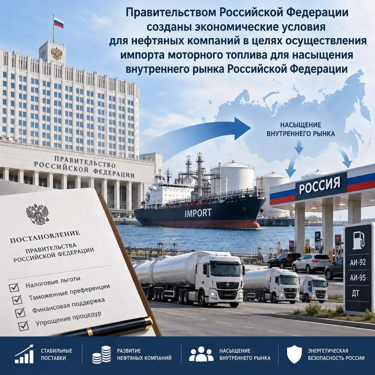 Правительством Российской Федерации созданы экономические условия для нефтяных компаний...