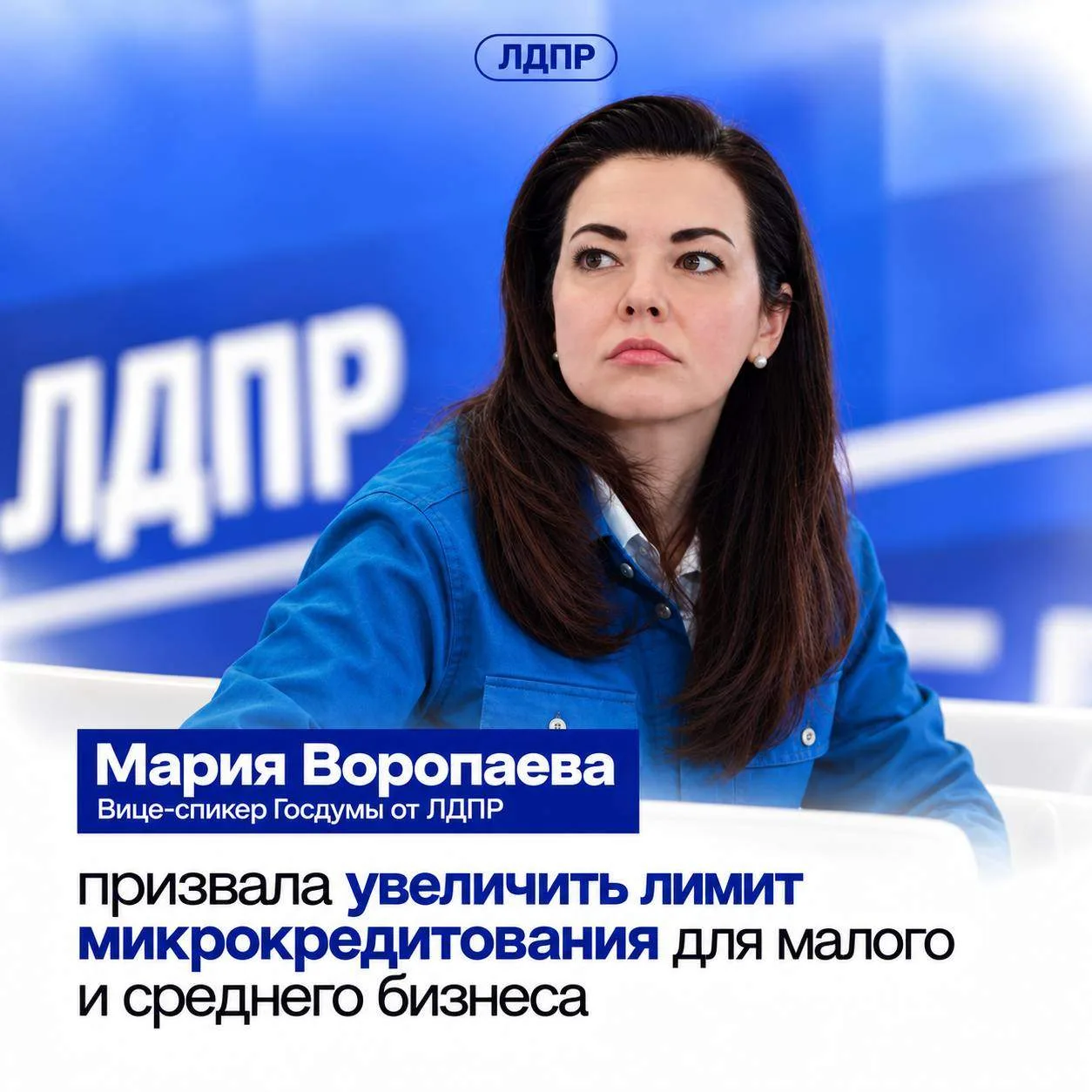 Мария Воропаева предложила увеличить лимит микрокредитования малого и среднего бизнеса ...