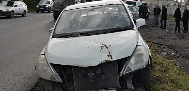 В Петропавловске собственник убрал с дороги разбитый автомобиль