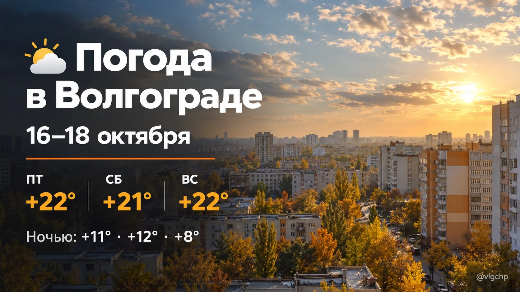 🌤 Погода в Волгограде на выходные