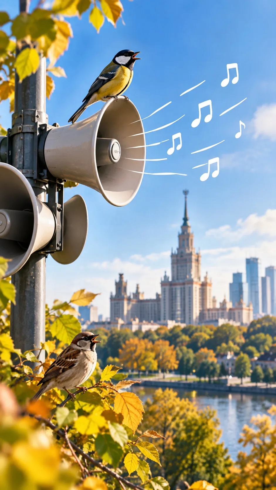 ❗️🐦 В Москве, в 10:45,  вместо сирен включат… пение птиц. Как пройдет проверка систем ...