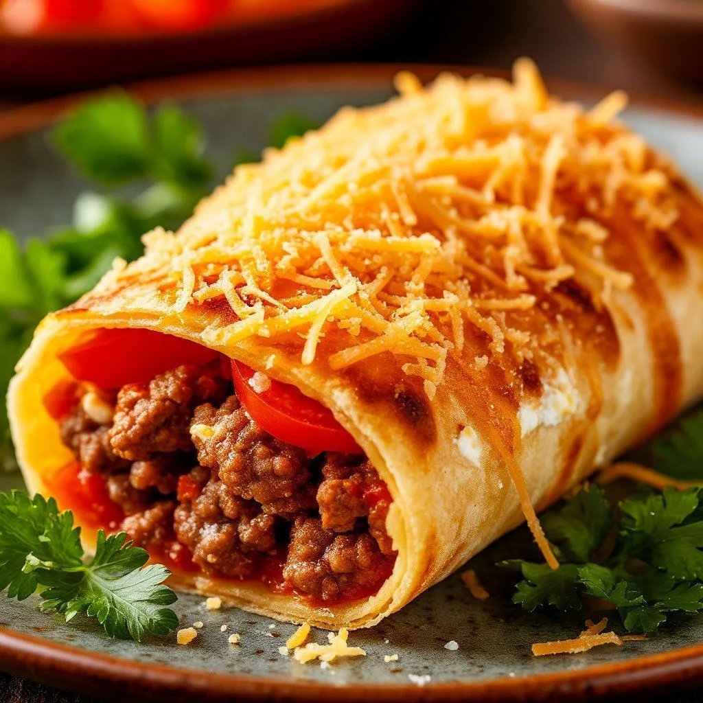 **Лепёшка роти с фаршем и сыром** 🌯✨