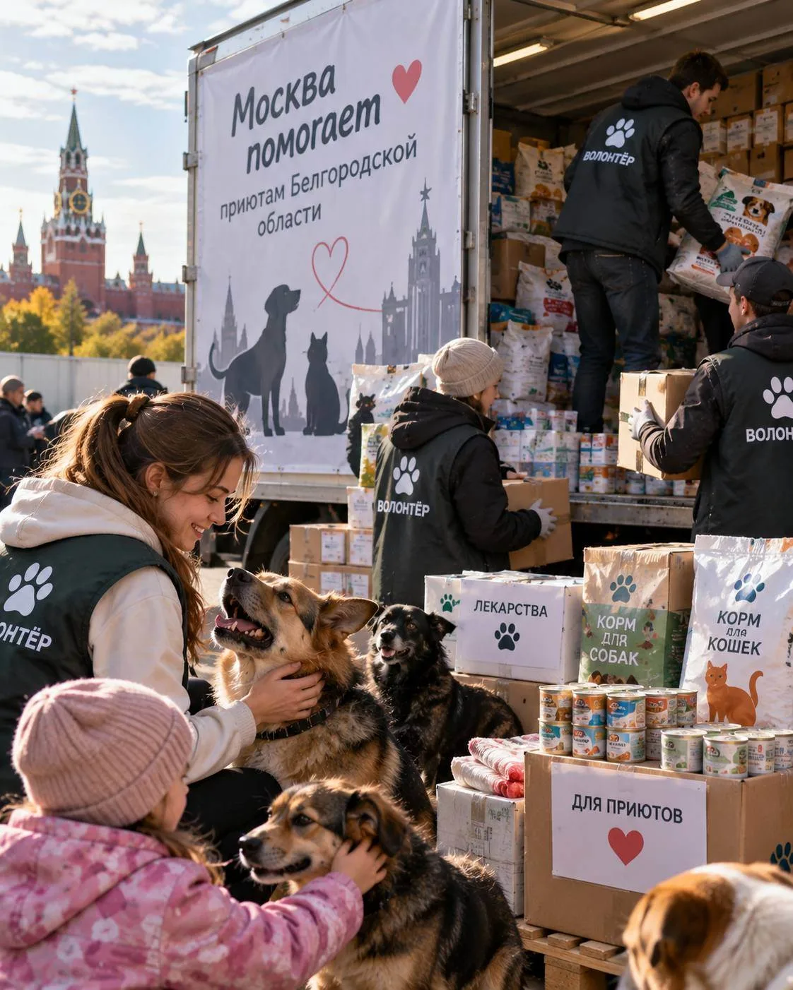 🐶 Москва — москвичи помогли приютам Белгородской области