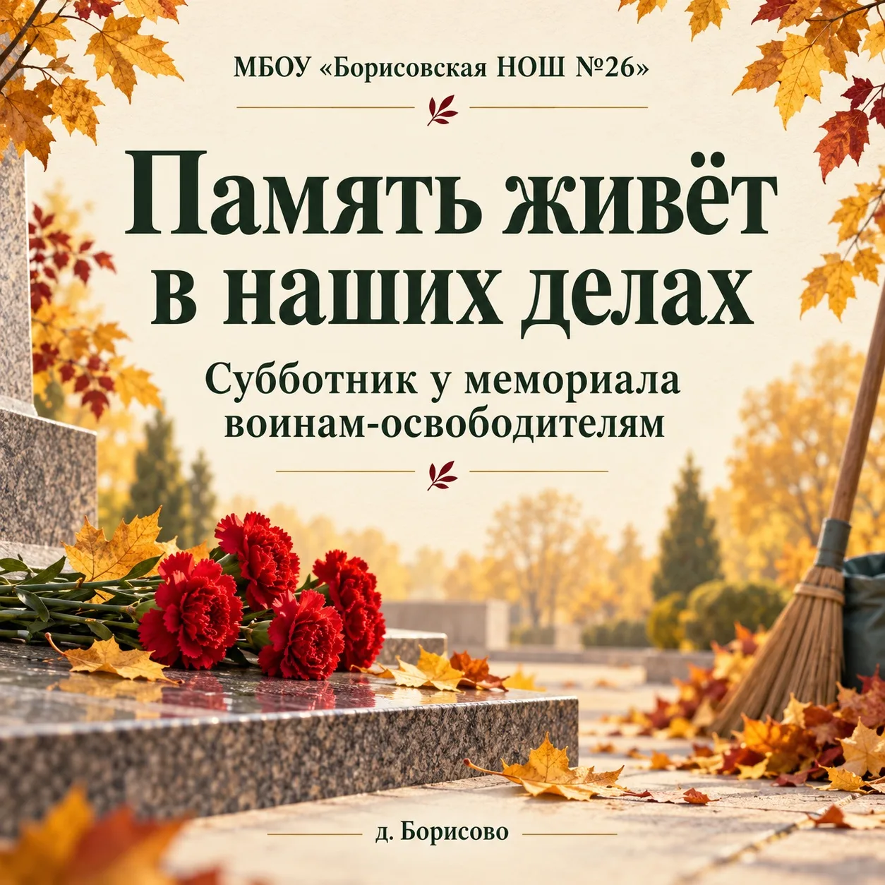 🍂 Память живёт в наших делах