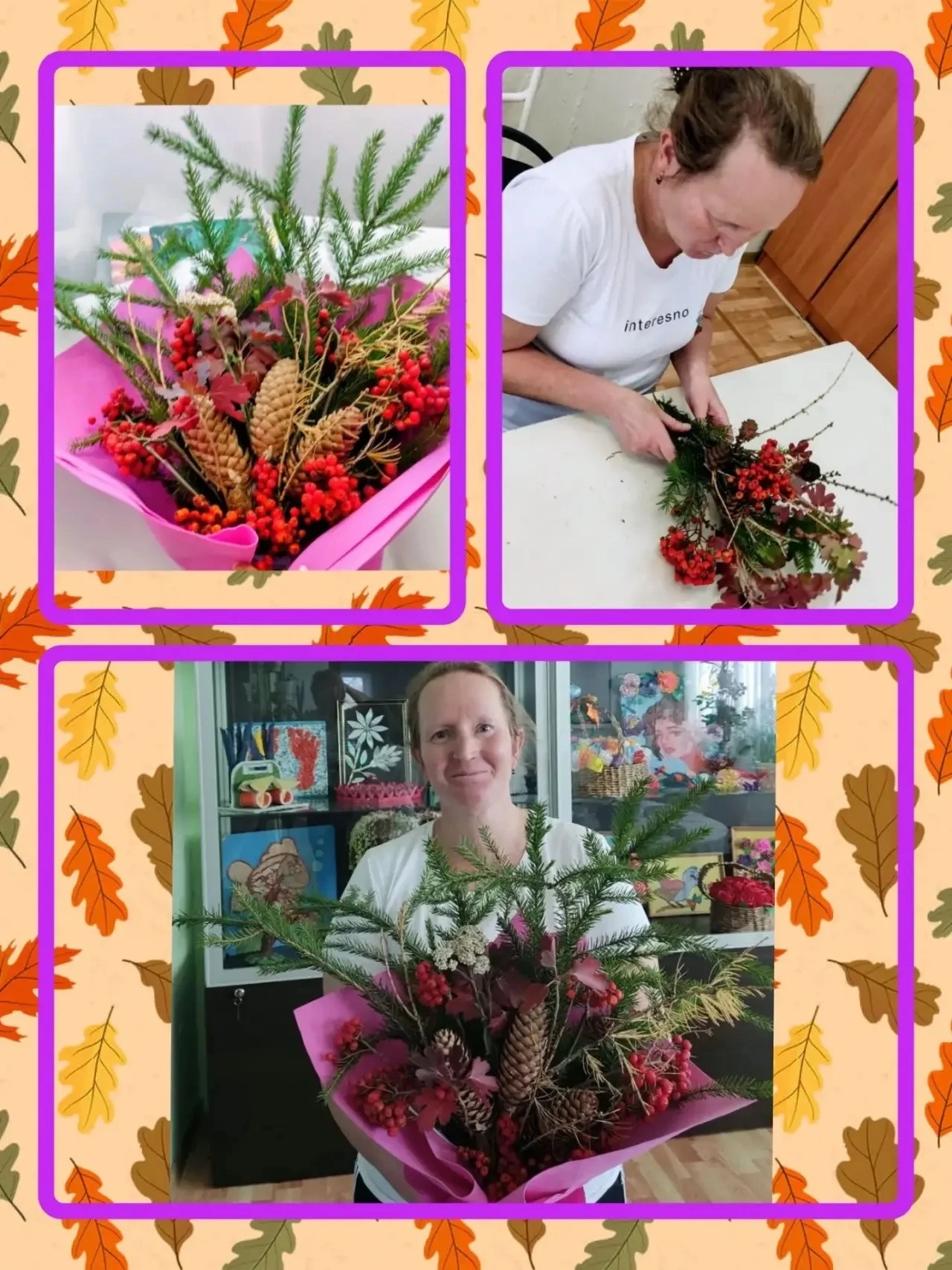 Осень можно собрать не только из листьев и цветов 🍁. У Ефремовой Ольги из Темясовского...