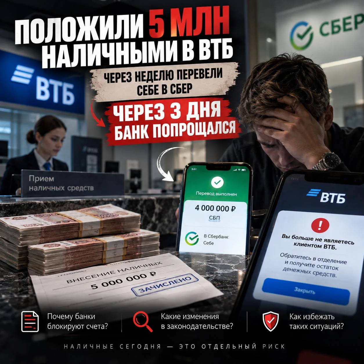 Свежая история. Будьте внимательны при работе с крупными суммами, если не часто этим за...