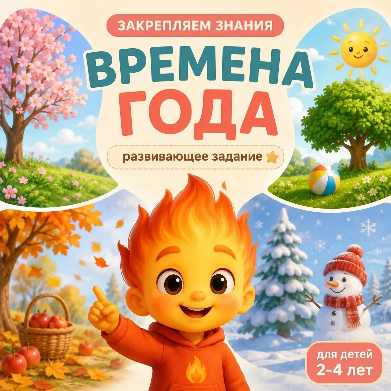 Закрепляем тему «Времена года» в игровой форме!