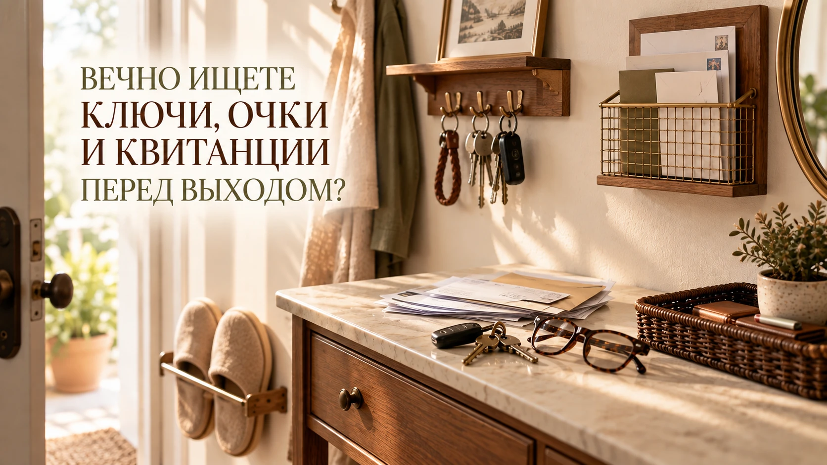 ВЕЧНО ИЩЕТЕ КЛЮЧИ, ОЧКИ И КВИТАНЦИИ ПЕРЕД ВЫХОДОМ?