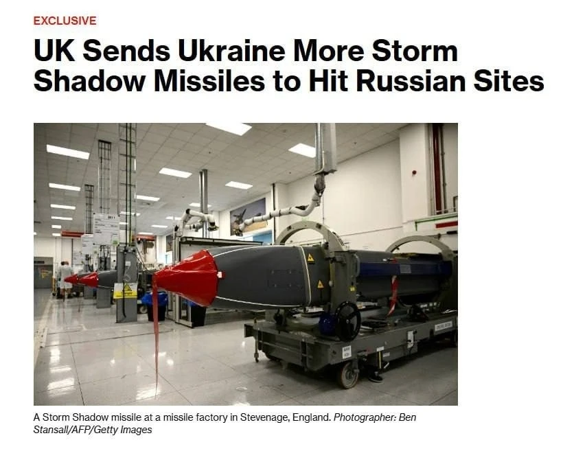 Великобритания передаёт Украине дополнительную партию крылатых ракет Storm Shadow для у...