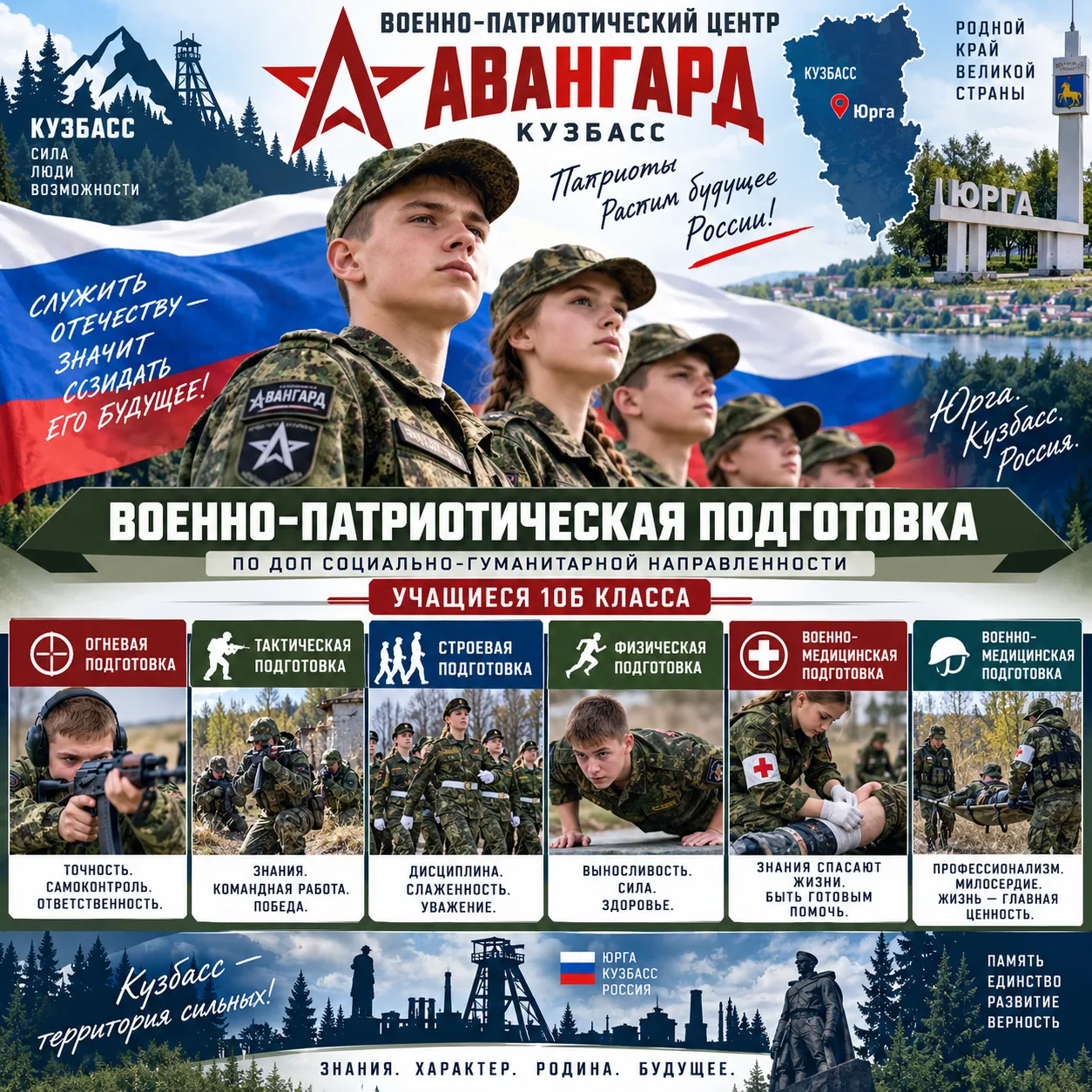 ⚡️ Настоящий армейский распорядок: парни из 10 «Б» школы № 2 на сборах в «Авангарде»!