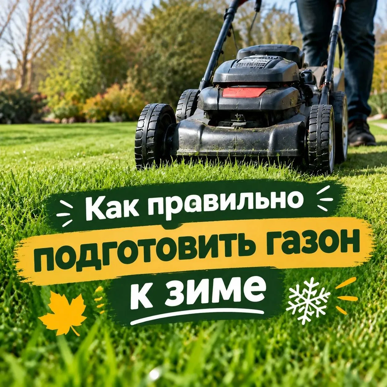 Осенняя подготовка газона