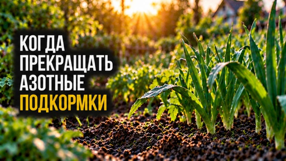 Когда прекращать азотные подкормки